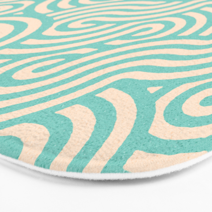 SWIRL Mint and Oat Bath Mat Gallery Image 3