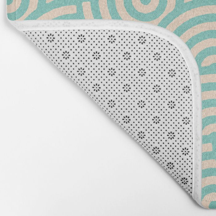 SWIRL Mint and Oat Bath Mat Gallery Image 2