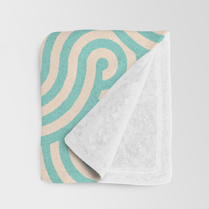 SWIRL Mint and Oat Throw Blanket Gallery Image 3