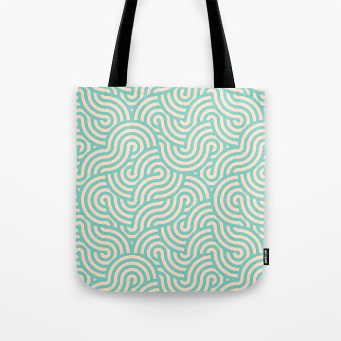 SWIRL Mint and Oat Tote Bag Gallery Image 1