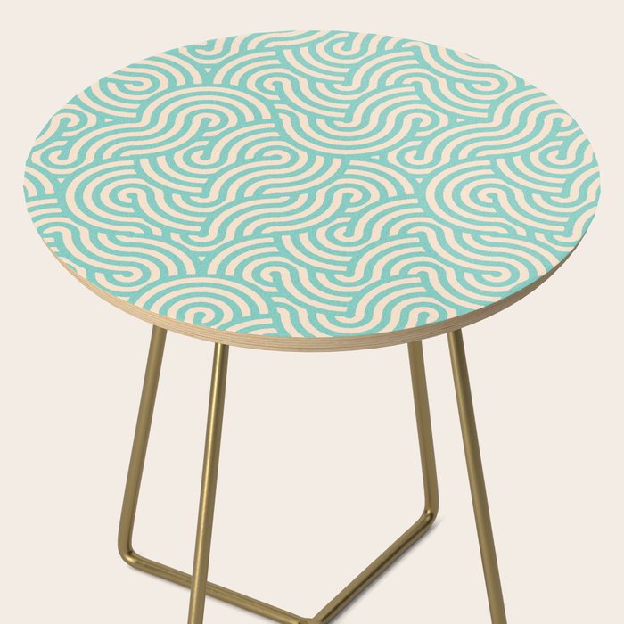 SWIRL Mint and Oat Side Table Gallery Image 2