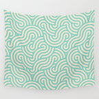 SWIRL Mint and Oat Wall Tapestry Gallery Image 4