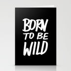 Born to Be Wild ~ Typography Stationery Card Gallery Image 2