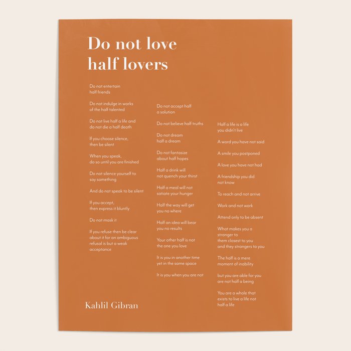 Do not love half lovers orange  Poster Gallery Image 4
