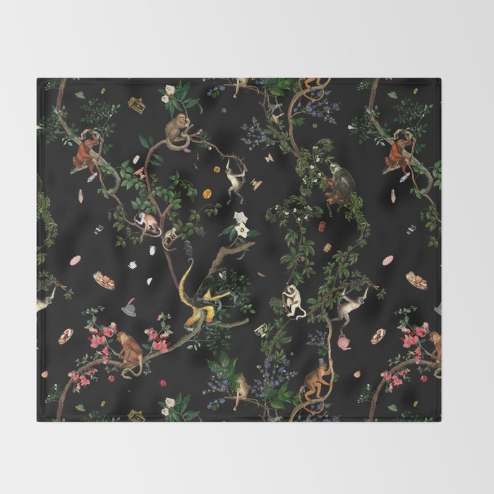 Monkey World Throw Blanket Gallery Image 2