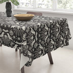 All Hallows' Eve - Black Ivory Halloween Tablecloth Gallery Image 3