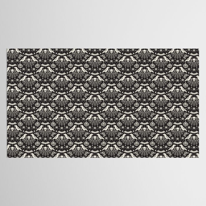 All Hallows' Eve - Black Ivory Halloween Tablecloth Gallery Image 2
