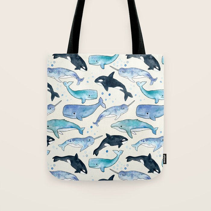 Whales, Orcas & Narwhals Tote Bag Gallery Image 1