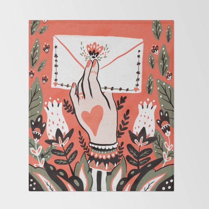 Love Letter Throw Blanket Gallery Image 2