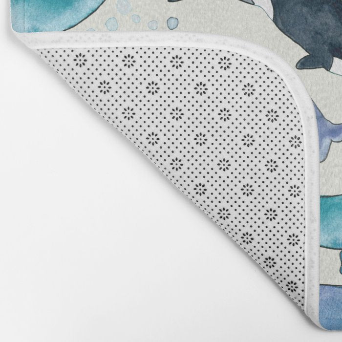 Whales, Orcas & Narwhals Bath Mat Gallery Image 2