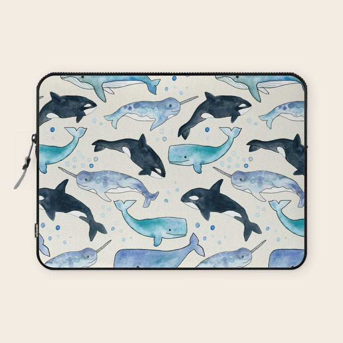 Whales, Orcas & Narwhals Laptop Sleeve Gallery Image 1