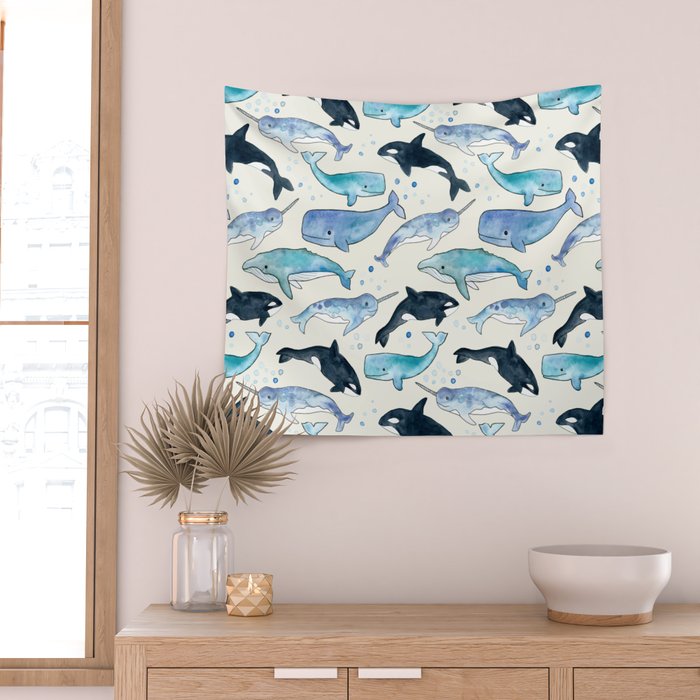 Whales, Orcas & Narwhals Wall Tapestry Gallery Image 2