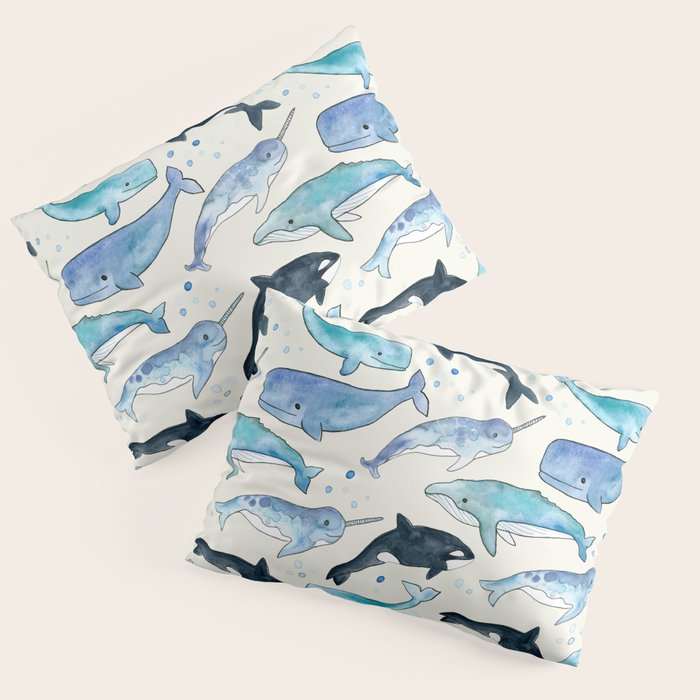 Whales, Orcas & Narwhals Pillow Sham Gallery Image 3
