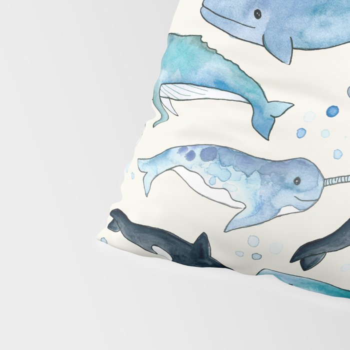 Whales, Orcas & Narwhals Pillow Sham Gallery Image 4