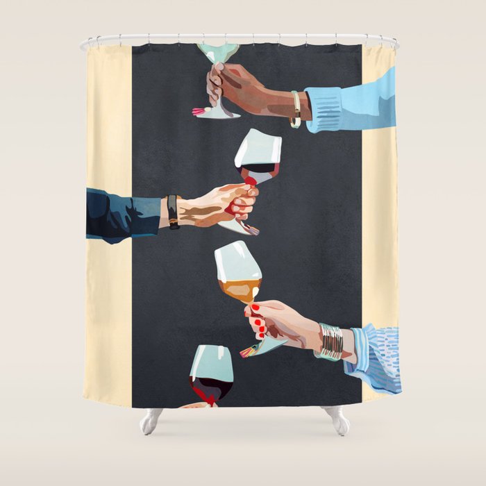 Cheers 6 Shower Curtain Gallery Image 1