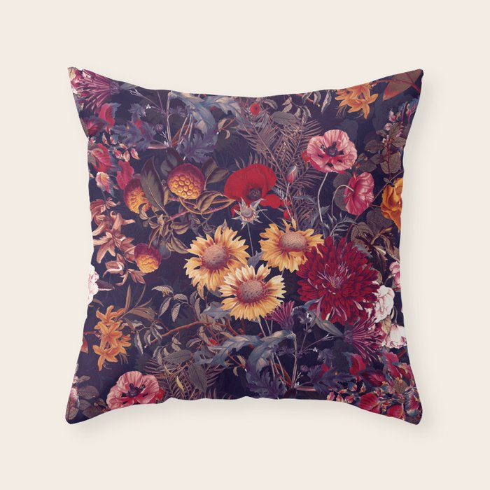 Midnight Garden IV Throw Pillow Gallery Image 6