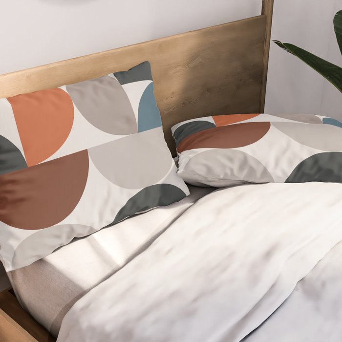 Mid Century Modern Geometric 25 Pillow Sham Gallery Image 2
