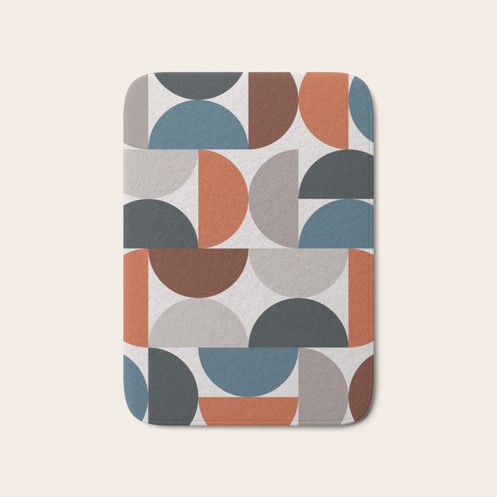 Mid Century Modern Geometric 25 Bath Mat Gallery Image 1