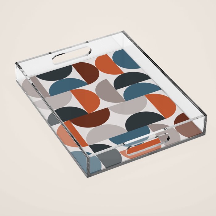 Mid Century Modern Geometric 25 Acrylic Tray Gallery Image 1