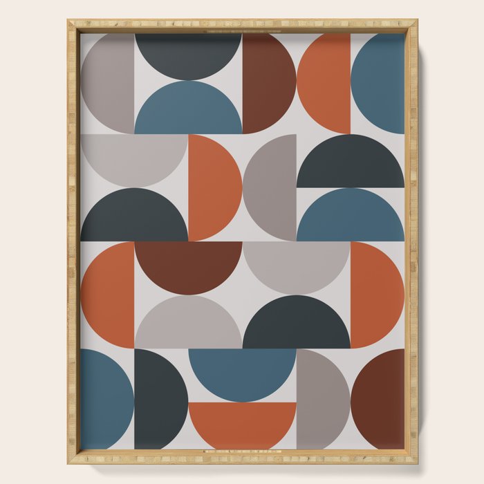 Mid Century Modern Geometric 25 Serving Tray Gallery Image 1