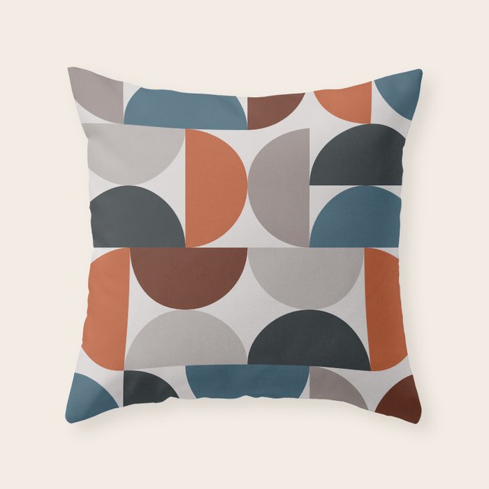 Mid Century Modern Geometric 25 Throw Pillow Gallery Image 6