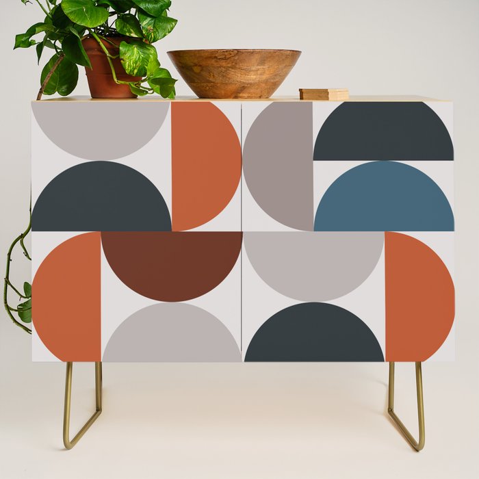 Mid Century Modern Geometric 25 Credenza Gallery Image 1