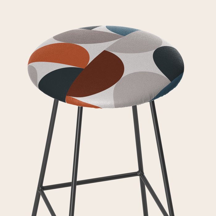 Mid Century Modern Geometric 25 Stool Gallery Image 2