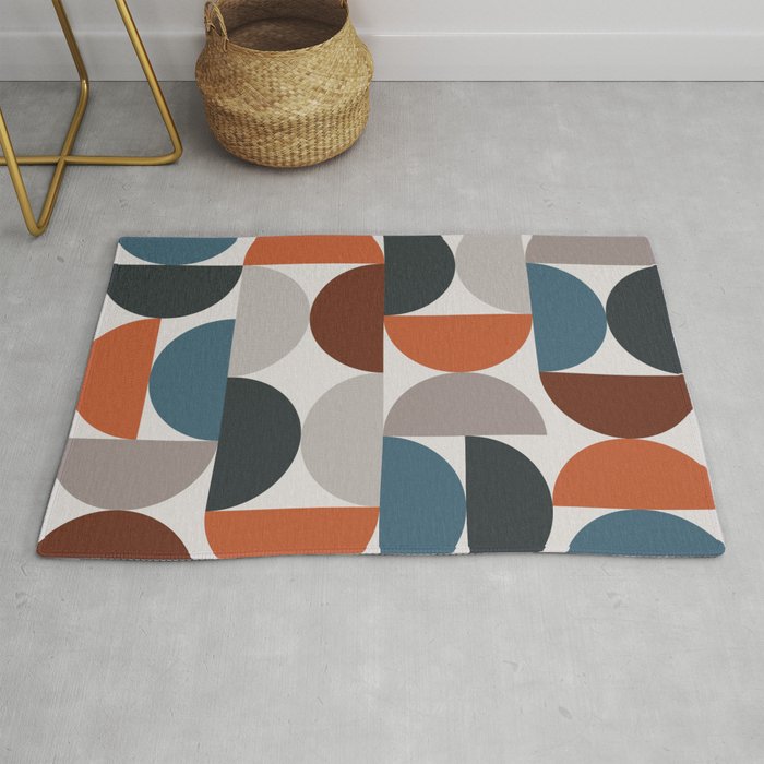 Mid Century Modern Geometric 25 Rug Gallery Image 1