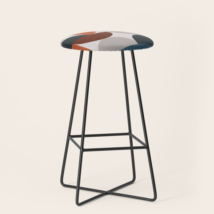 Mid Century Modern Geometric 25 Stool Gallery Image 1