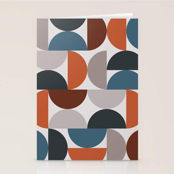 Mid Century Modern Geometric 25 Stationery Card Gallery Image 2