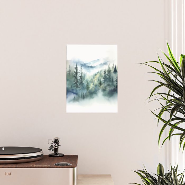 Treetops in the Mist Poster Gallery Image 2