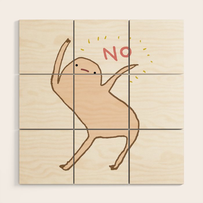 Honest Blob Says No Wood Wall Art Gallery Image 1
