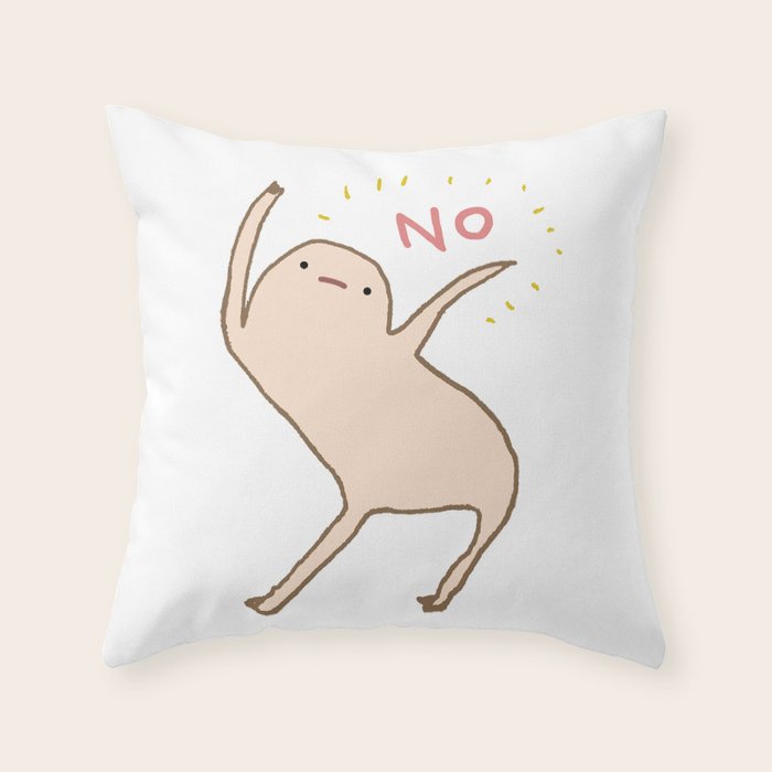 Honest Blob Says No Throw Pillow Gallery Image 1