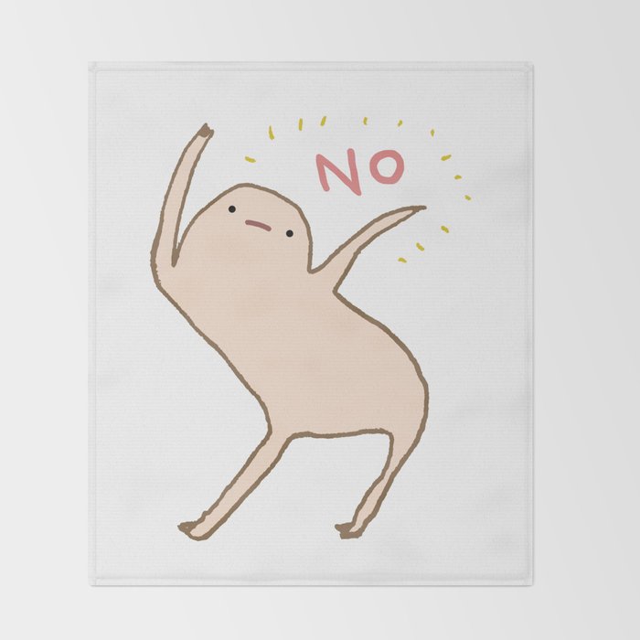Honest Blob Says No Throw Blanket Gallery Image 2