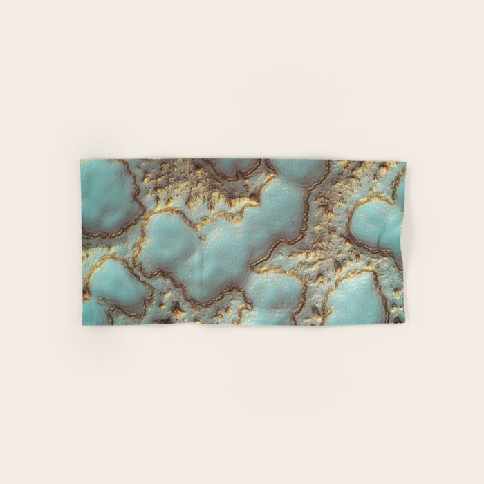 Aqua Coral Reef Abstract Bath Towel Gallery Image 1