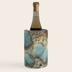 Aqua Coral Reef Abstract Wine Chiller Gallery Image 2