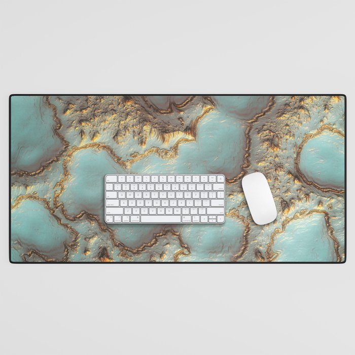 Aqua Coral Reef Abstract Desk Mat Gallery Image 1