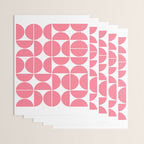 Mid Century Modern Geometric 04 Pink Wrapping Paper Gallery Image 3