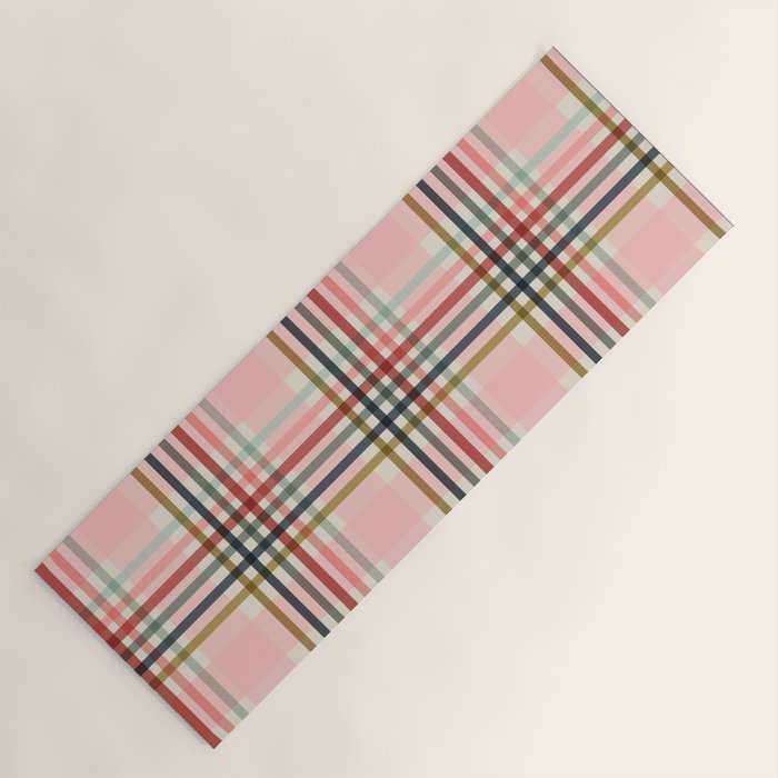 Modern Pastel Grid B Yoga Mat Gallery Image 1