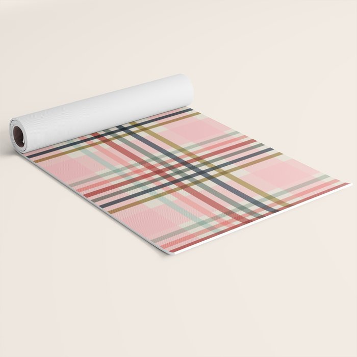 Modern Pastel Grid B Yoga Mat Gallery Image 2