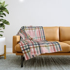 Modern Pastel Grid B Throw Blanket Gallery Image 1