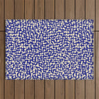Playful strokes #4 / Blue on Beige Outdoor Rug Gallery Image 1