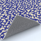 Playful strokes #4 / Blue on Beige Rug Gallery Image 4