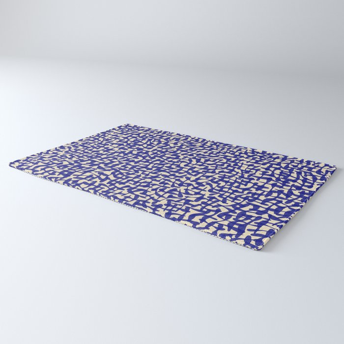 Playful strokes #4 / Blue on Beige Rug Gallery Image 3