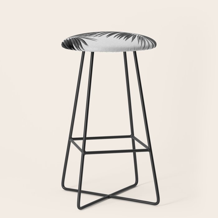 Palm Leaf Black & White II Stool Gallery Image 1