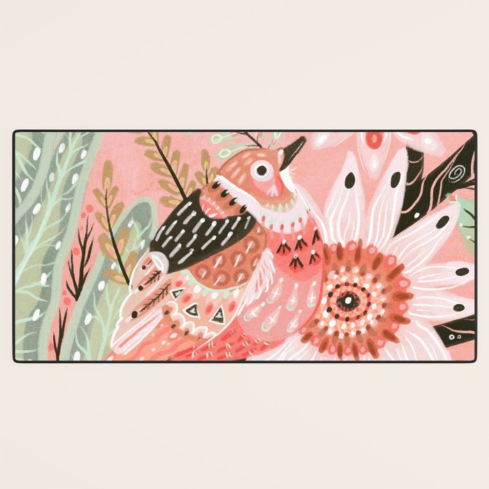 Little Pink Bird Desk Mat Gallery Image 3