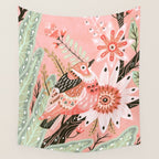 Little Pink Bird Wall Tapestry Gallery Image 4