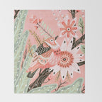 Little Pink Bird Throw Blanket Gallery Image 2