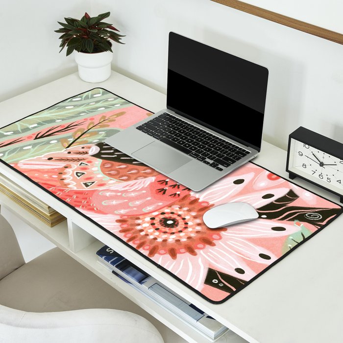 Little Pink Bird Desk Mat Gallery Image 2