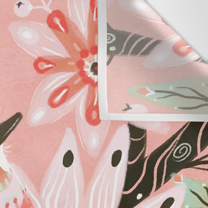 Little Pink Bird Wall Tapestry Gallery Image 3